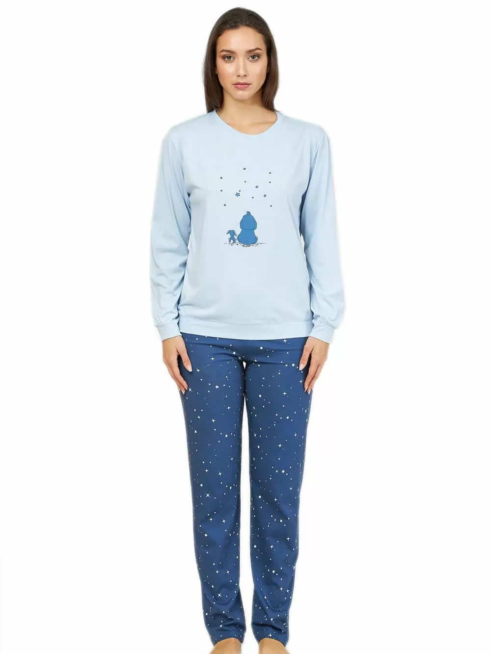 Γυναικεία Πυτζάμα HARMONY Stars - 100% Βαμβακερή