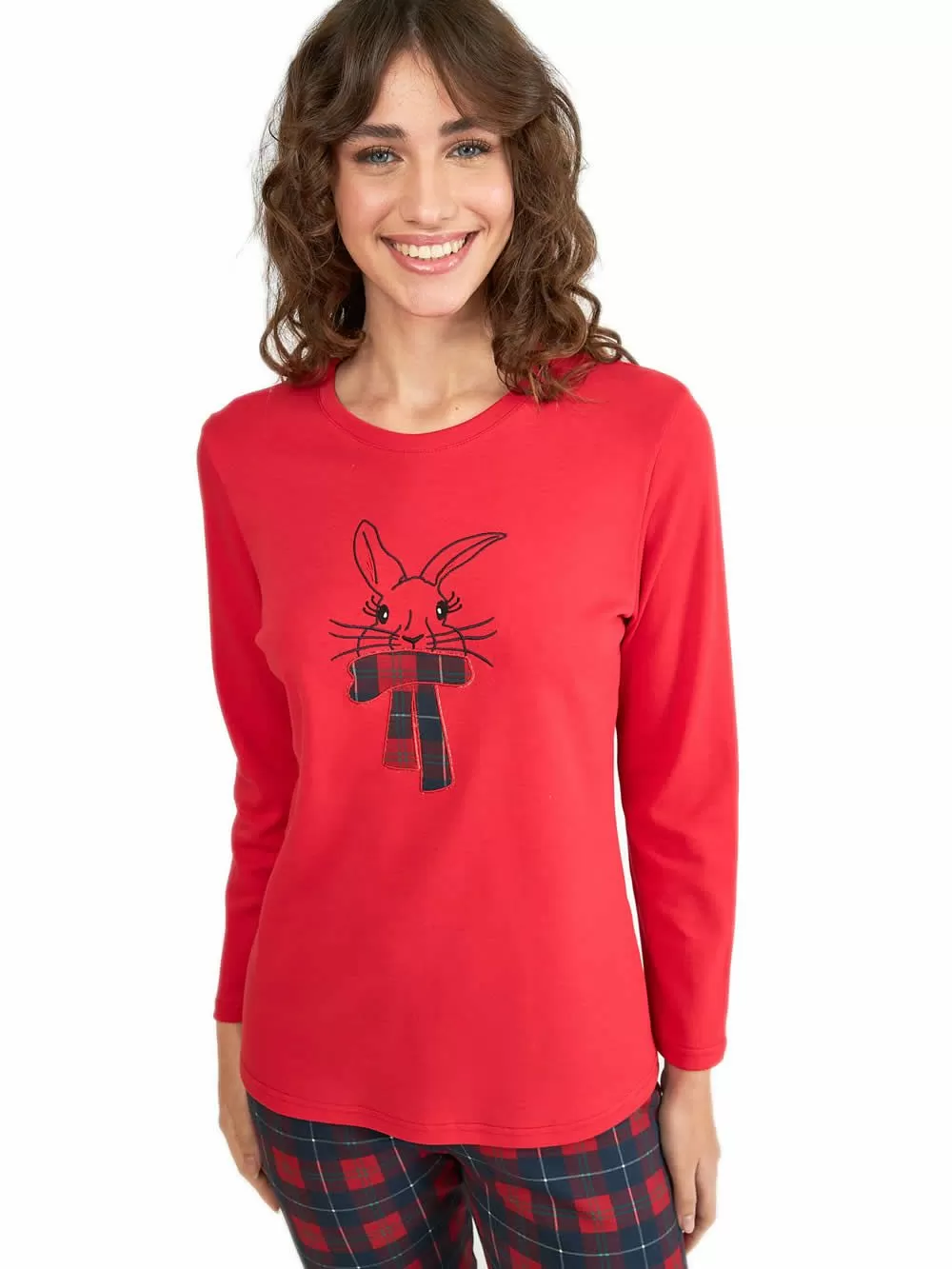 Γυναικεία Πυτζάμα HARMONY - 100% Βαμβακερή - Καρό Σχέδιο