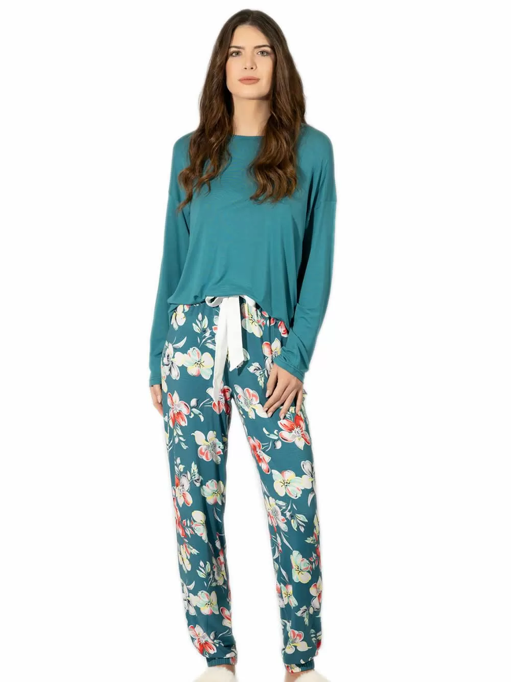 Γυναικεία Πυτζάμα HARMONY Floral - Απαλό Modal