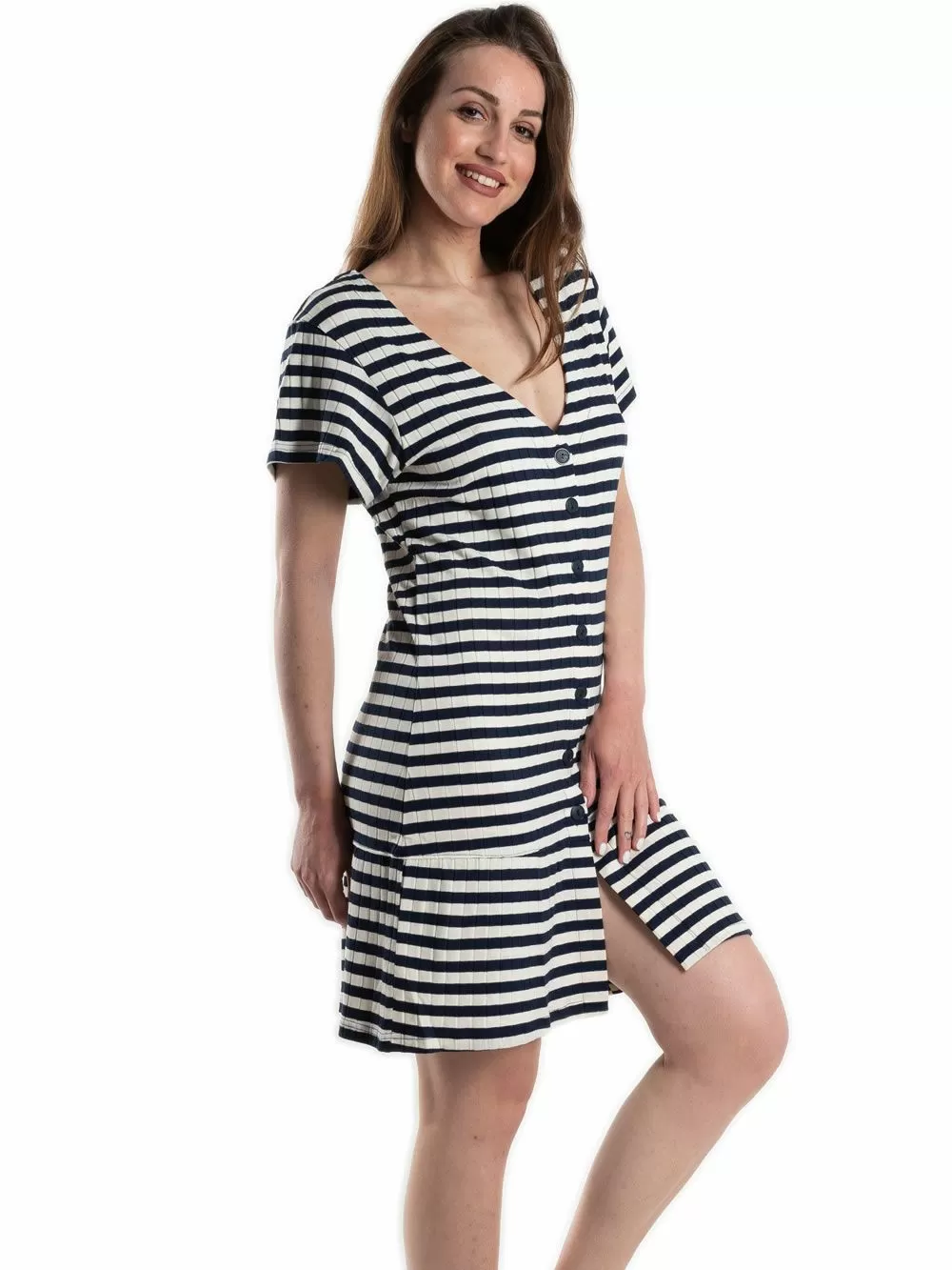 Φόρεμα Beachwear Harmony - Αέρινο Viscose - Κουμπιά & Βολάν 