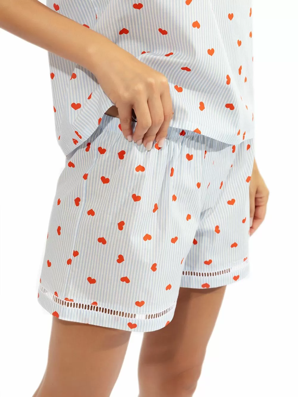 Babydoll HARMONY Hearts - Αέρινο 100% Βαμβάκι