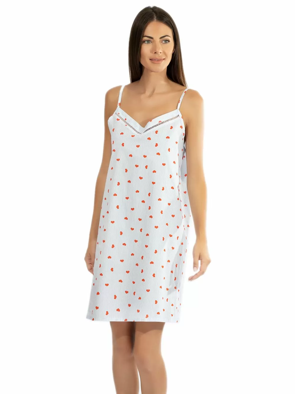 Νυχτικό HARMONY Hearts - Αέρινο 100% Βαμβάκι