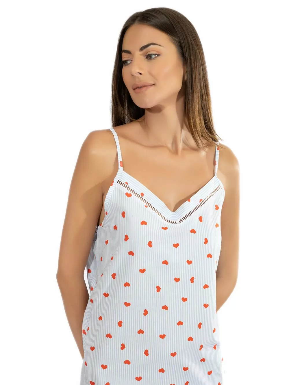 Νυχτικό HARMONY Hearts - Αέρινο 100% Βαμβάκι