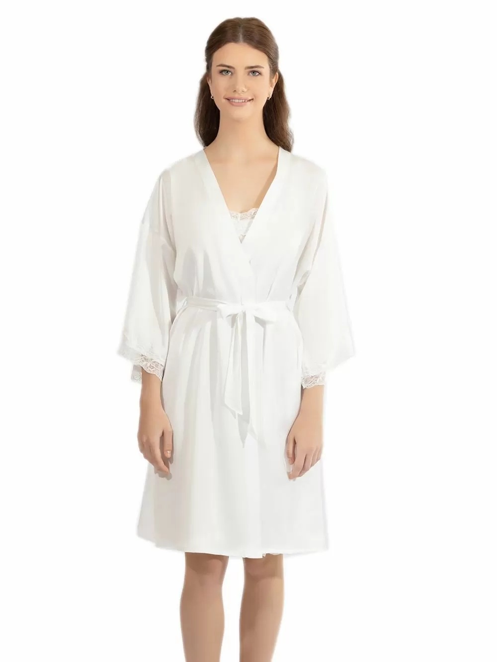 Ρόμπα HARMONY - Απαλό Σατέν & Δαντέλα - Νυφική Πρόταση