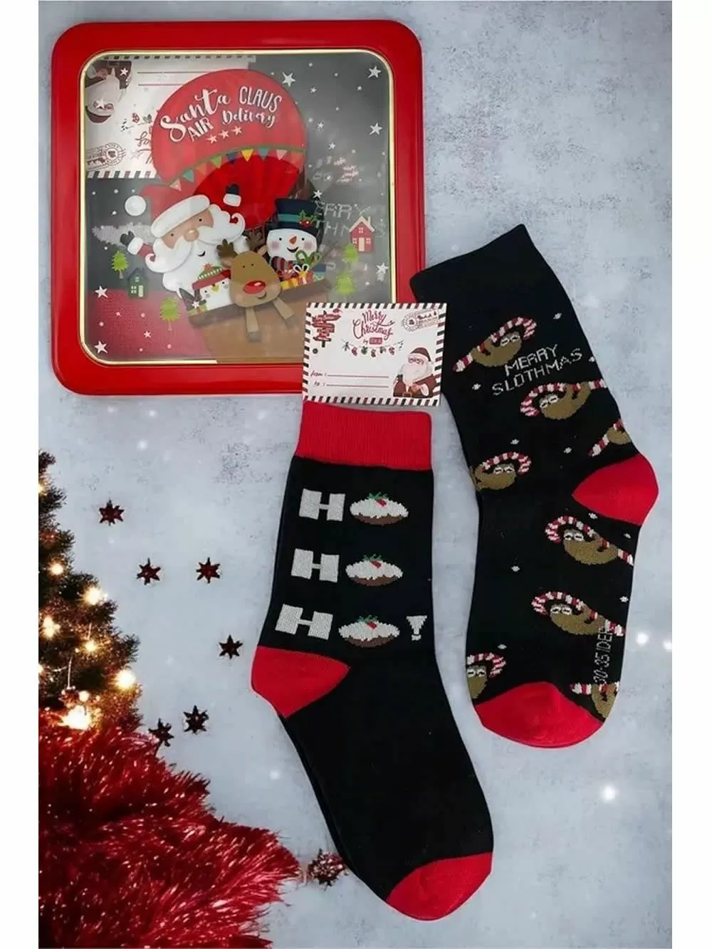 Unisex Παιδική Κάλτσα IDER Xmas - 2 Ζευγάρια - Κασετίνα