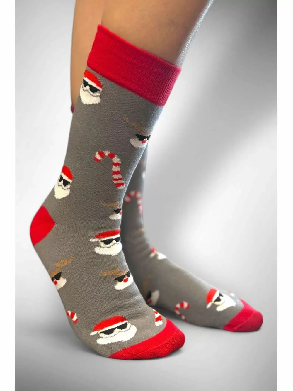 Unisex Κάλτσα IDER Xmas - Ελαστικό Βαμβάκι - 2 Ζευγάρια