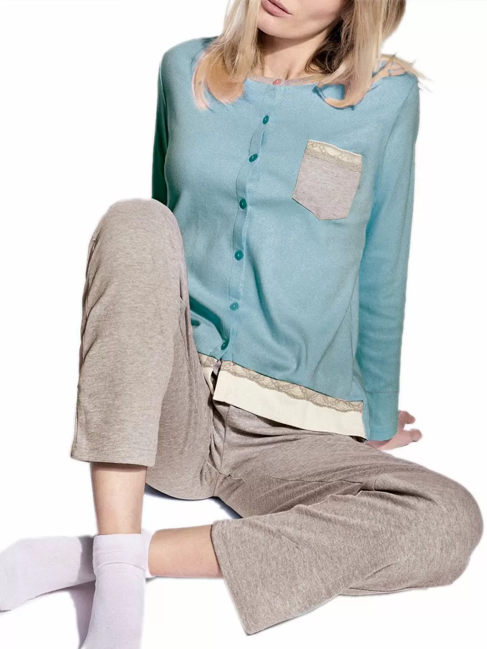 Πυτζάμα Γυναικεία INFIORE LADYLIKE - 100% Βαμβάκι - 3&4XL