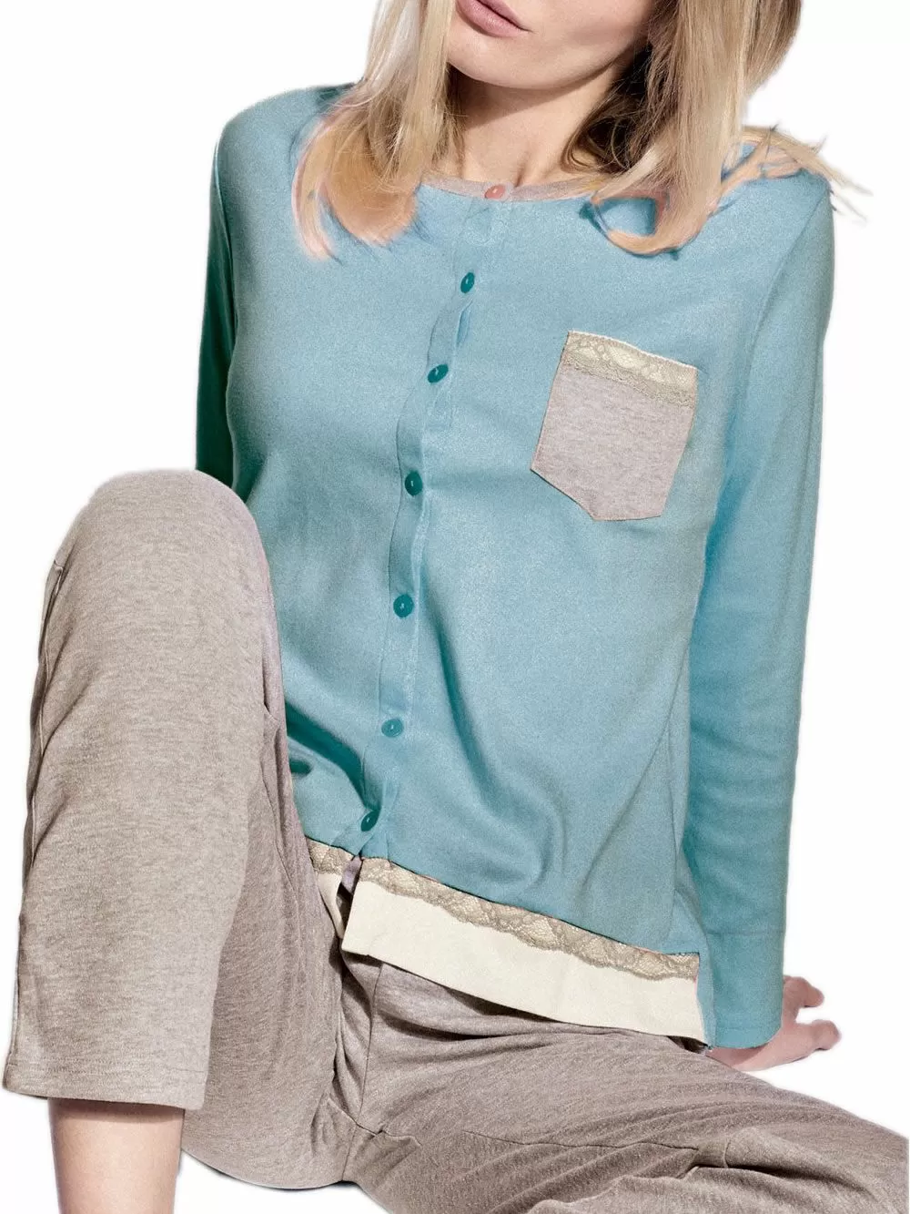 Πυτζάμα Γυναικεία INFIORE LADYLIKE - 100% Βαμβάκι - 3&4XL