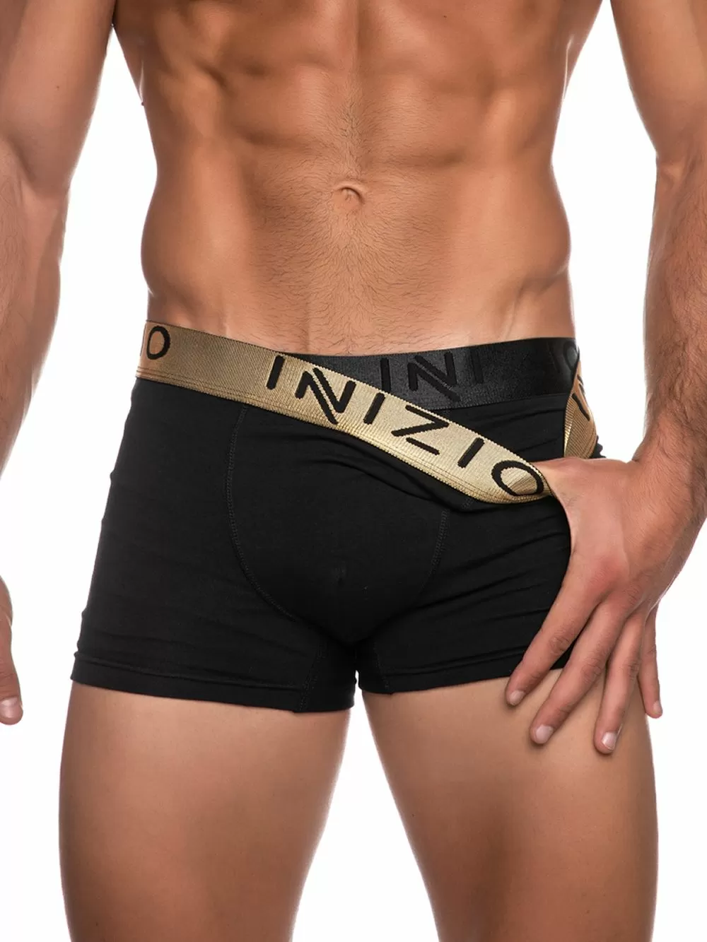 INIZIO Boxer - Black/Gold - Ελαστικό Βαμβάκι - Πακέτο με 2 