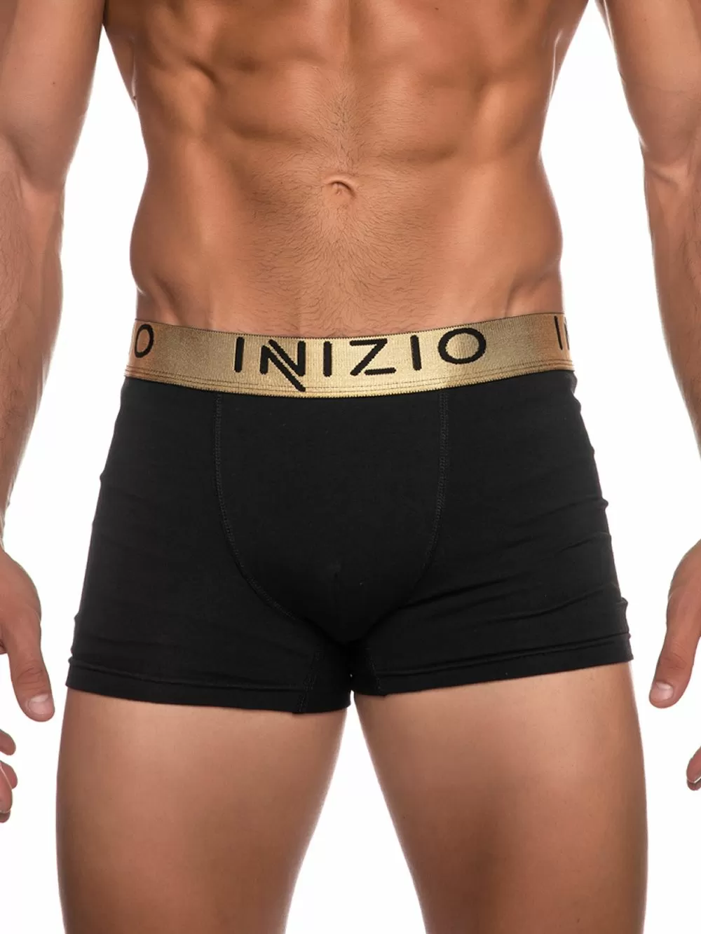 INIZIO Boxer - Black/Gold - Ελαστικό Βαμβάκι - Πακέτο με 2 