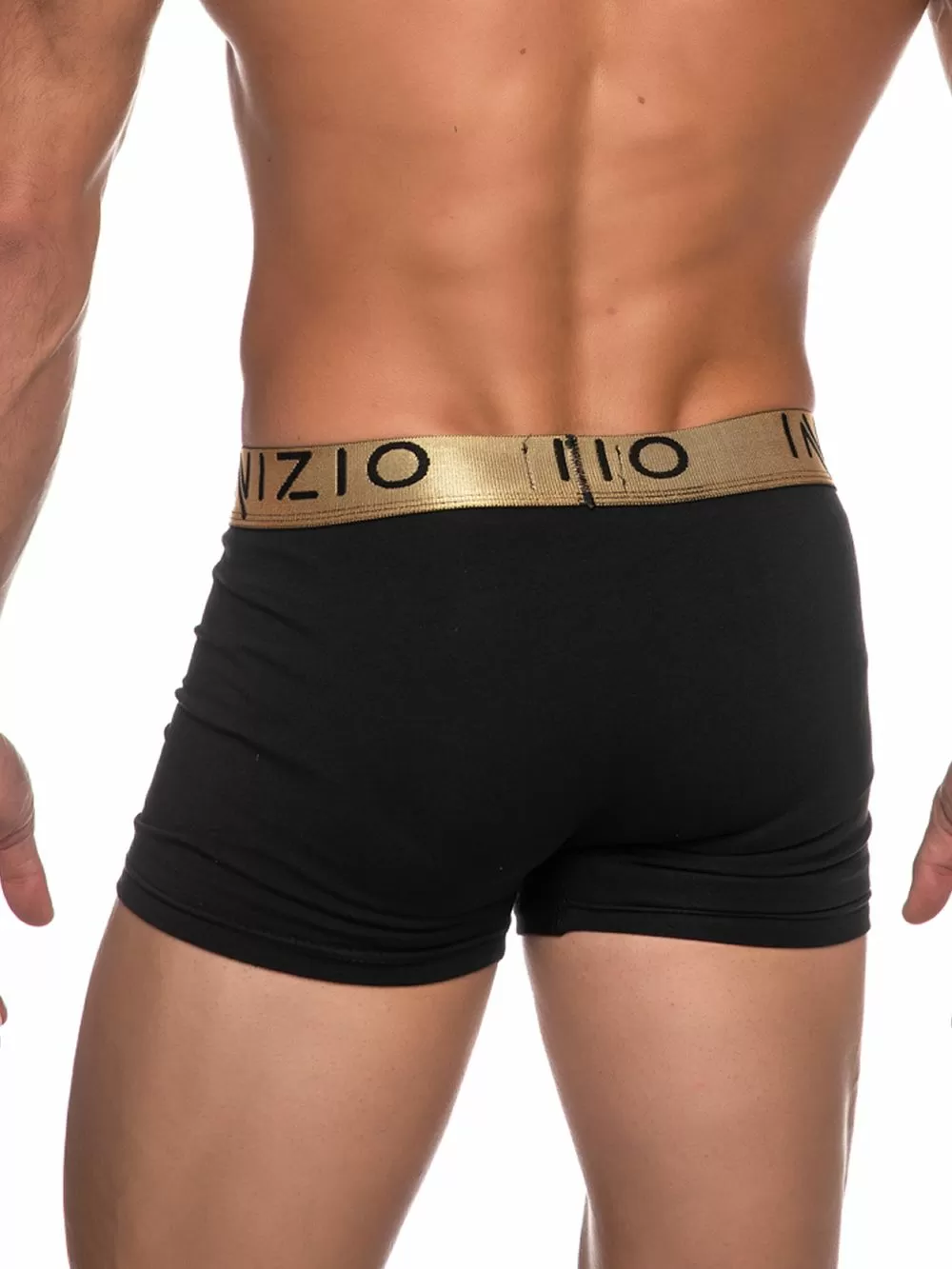 INIZIO Boxer - Black/Gold - Ελαστικό Βαμβάκι - Πακέτο με 2 