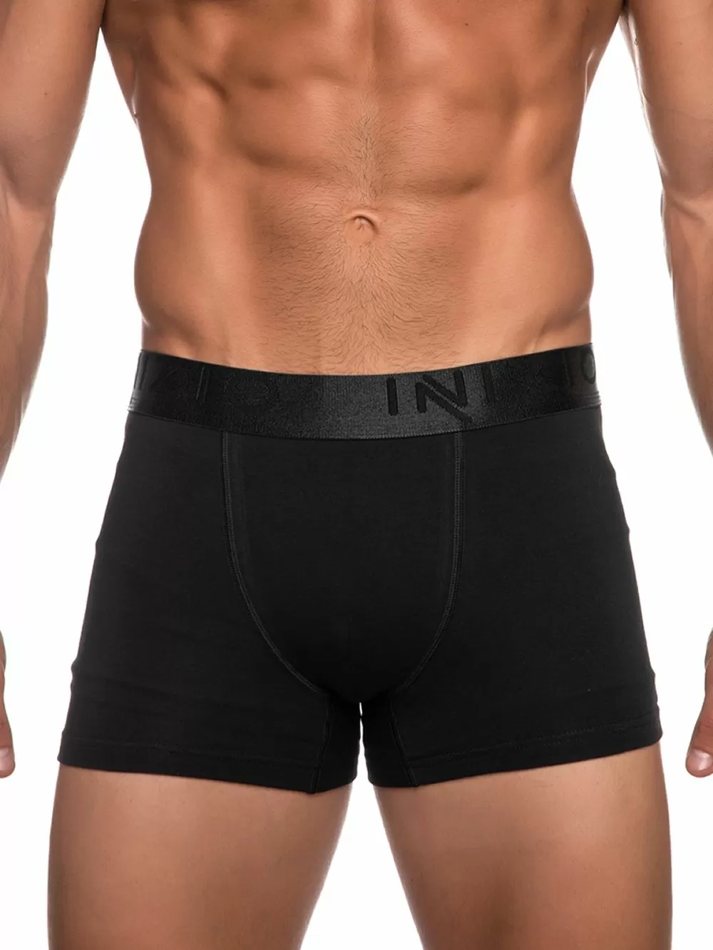 INIZIO Boxer - Black/Black - Ελαστικό Βαμβάκι - Πακέτο με 2 