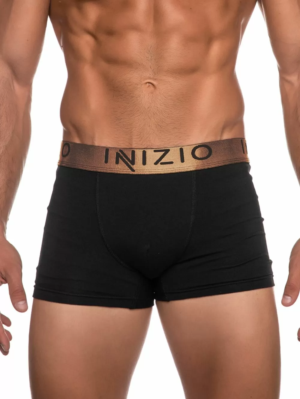 INIZIO Boxer - Black/Bronze - Ελαστικό Βαμβάκι - Πακέτο με 2 