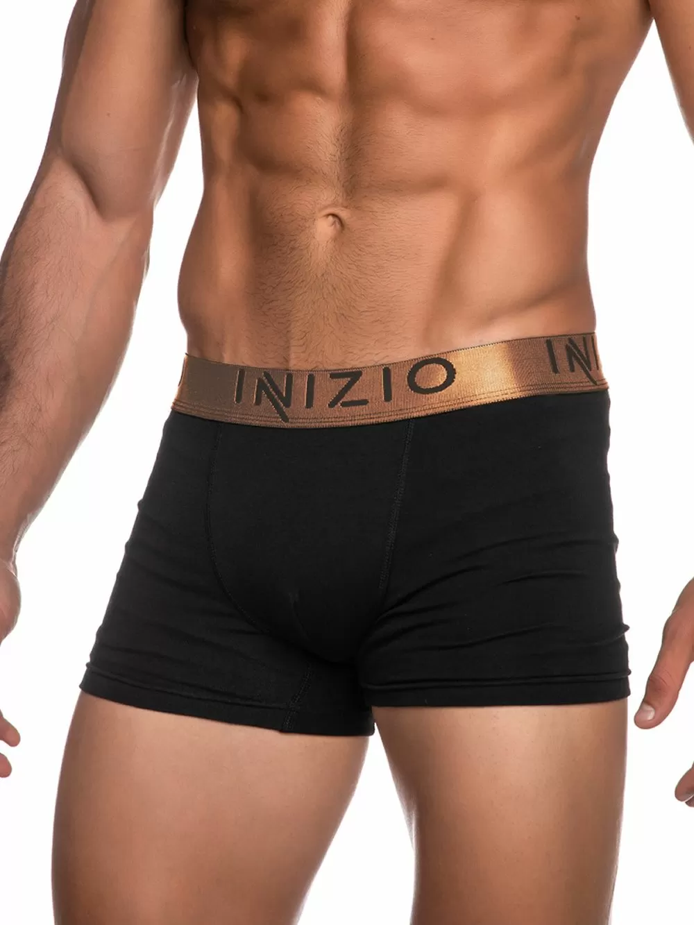 INIZIO Boxer - Black/Bronze - Ελαστικό Βαμβάκι - Πακέτο με 2 