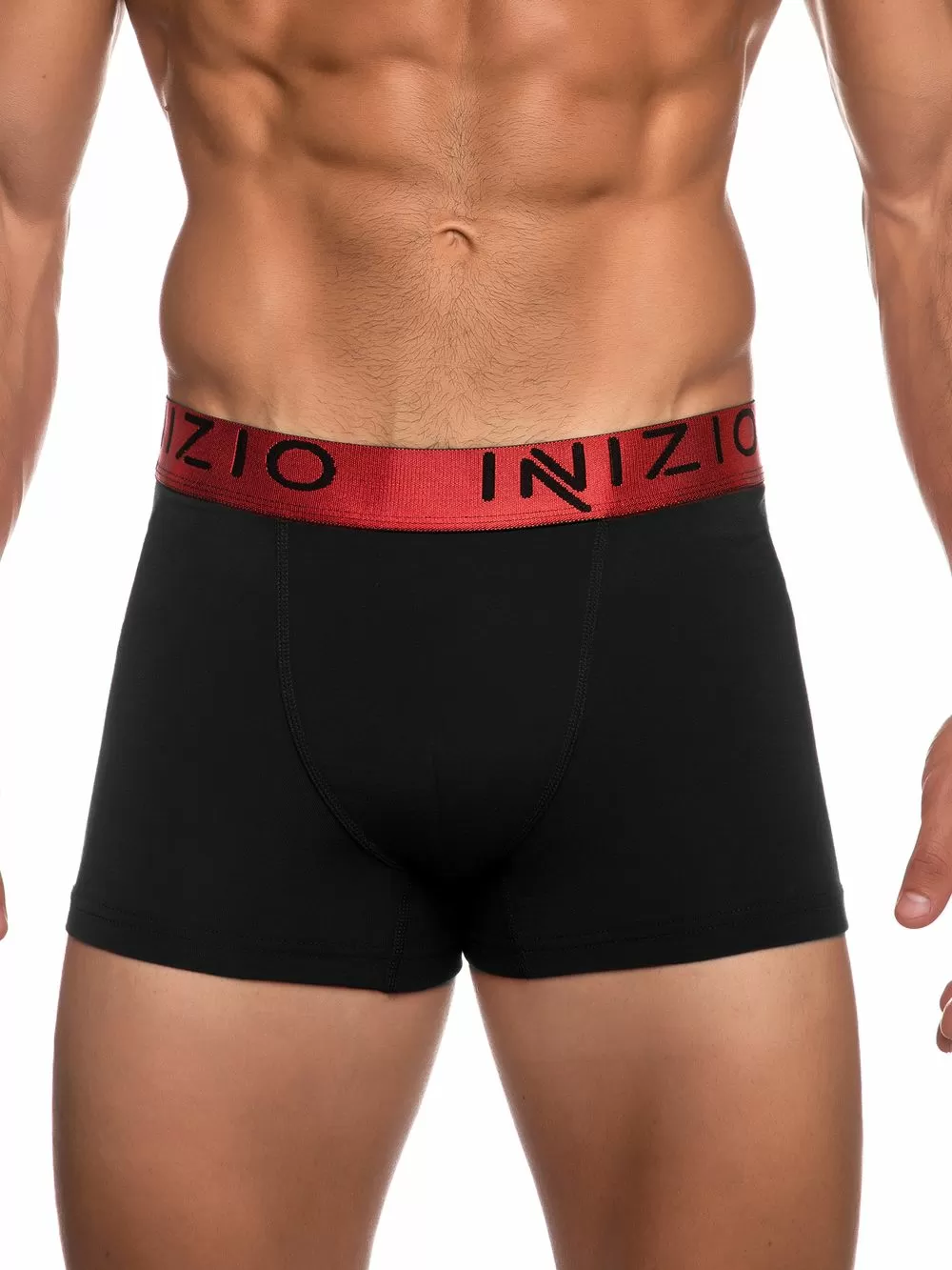 INIZIO Boxer - Black/Red - Ελαστικό Βαμβάκι - Πακέτο με 2 
