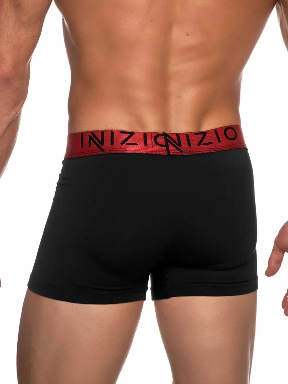 INIZIO Boxer - Black/Red - Ελαστικό Βαμβάκι - Πακέτο με 2 