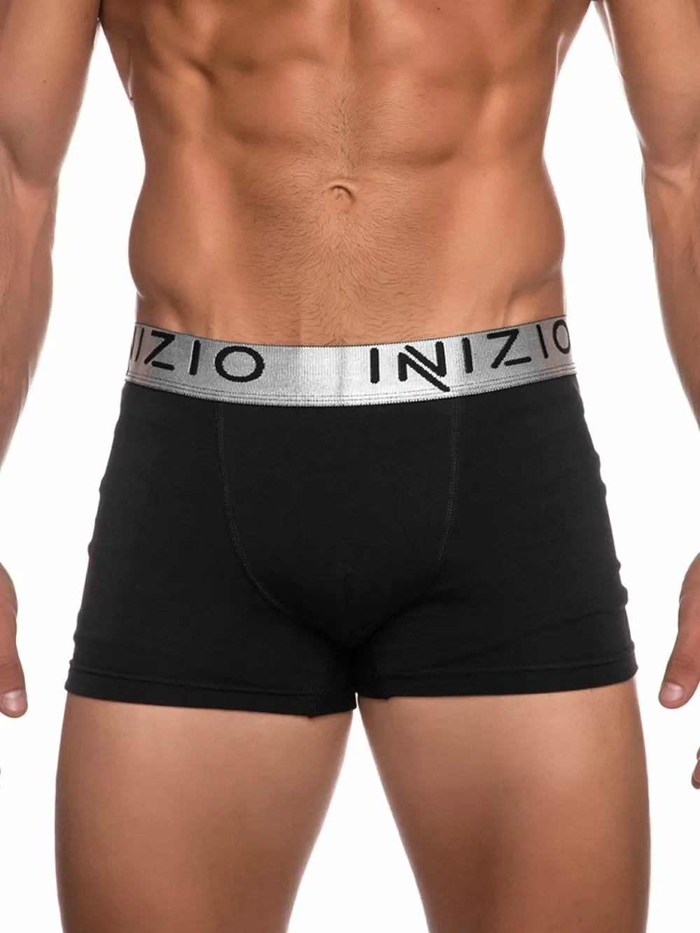 INIZIO Boxer - Black/Silver - Ελαστικό Βαμβάκι - Πακέτο με 2 
