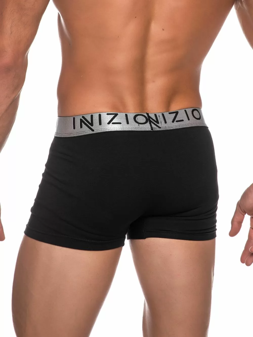 INIZIO Boxer - Black/Silver - Ελαστικό Βαμβάκι - Πακέτο με 2 