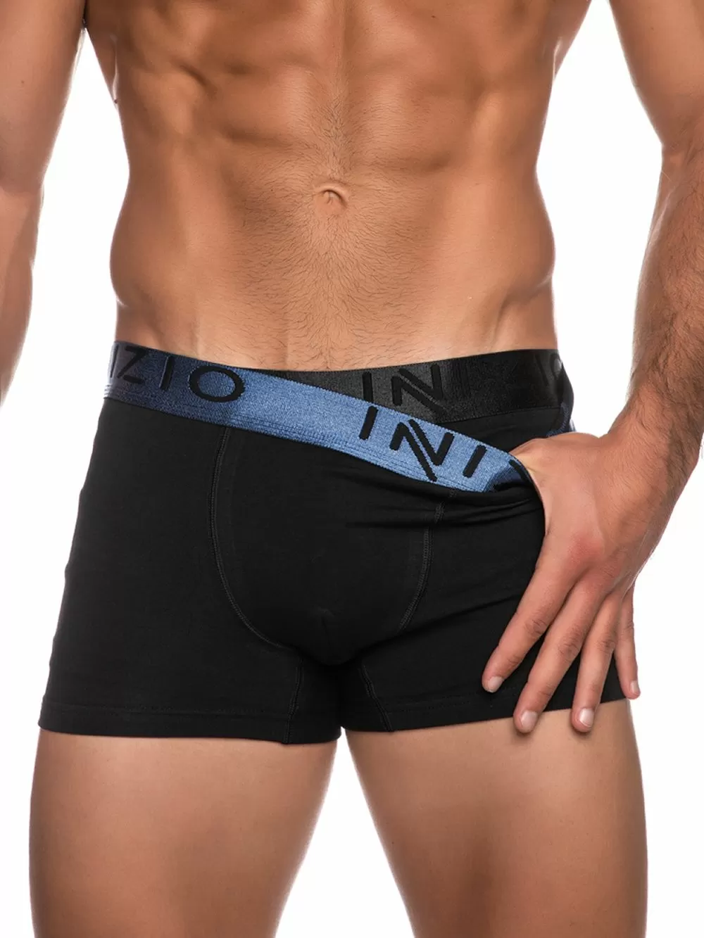 INIZIO Boxer - Black/Jean - Ελαστικό Βαμβάκι - Πακέτο με 2 