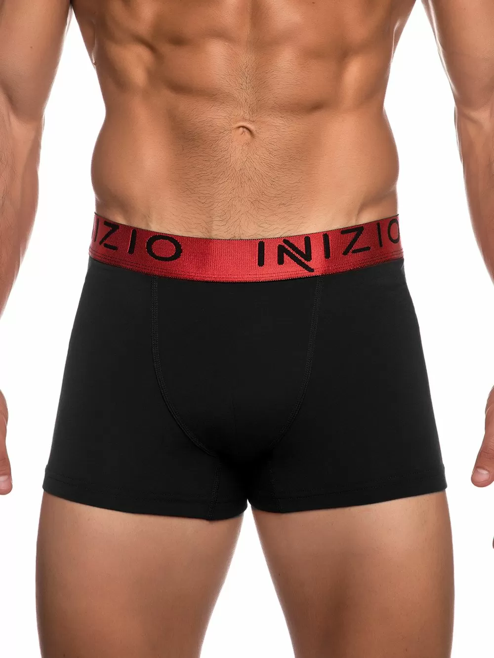 INIZIO Boxer - Black/Red - Ελαστικό Βαμβάκι - Πακέτο με 2 