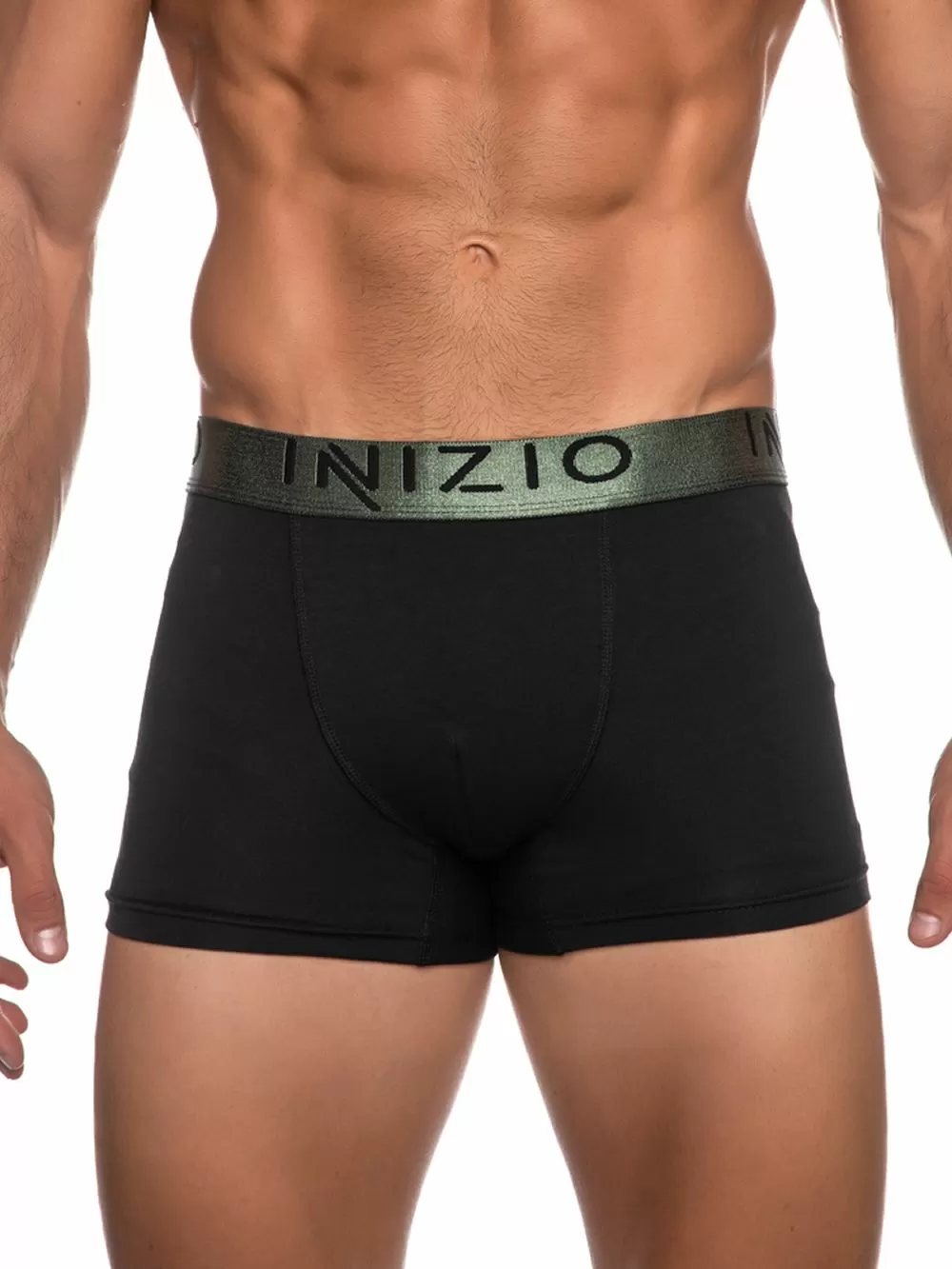 INIZIO Boxer - Black/Khaki - Ελαστικό Βαμβάκι - Πακέτο με 2 
