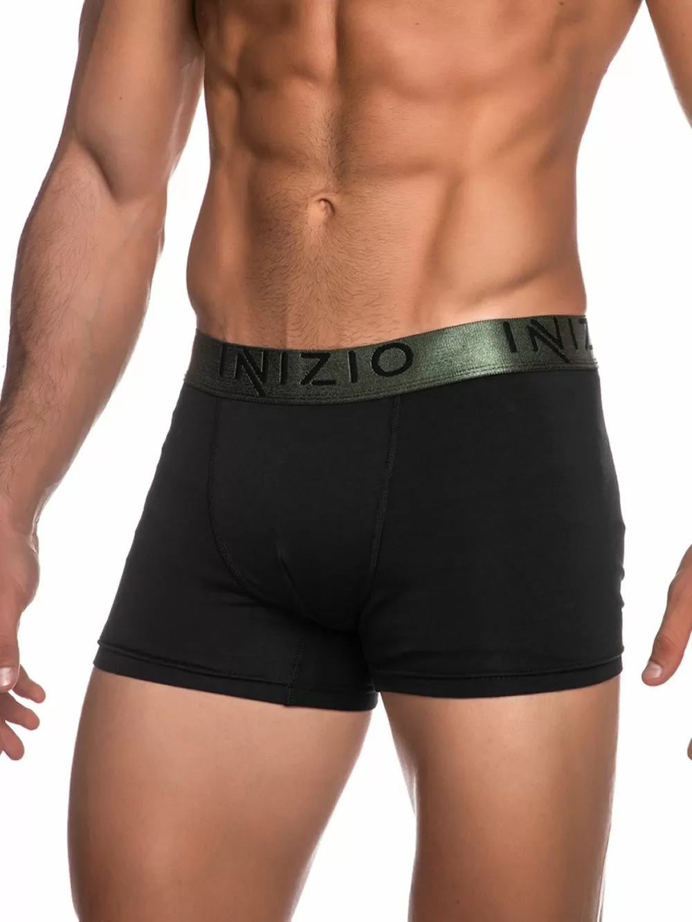 INIZIO Boxer - Black/Khaki - Ελαστικό Βαμβάκι - Πακέτο με 2 