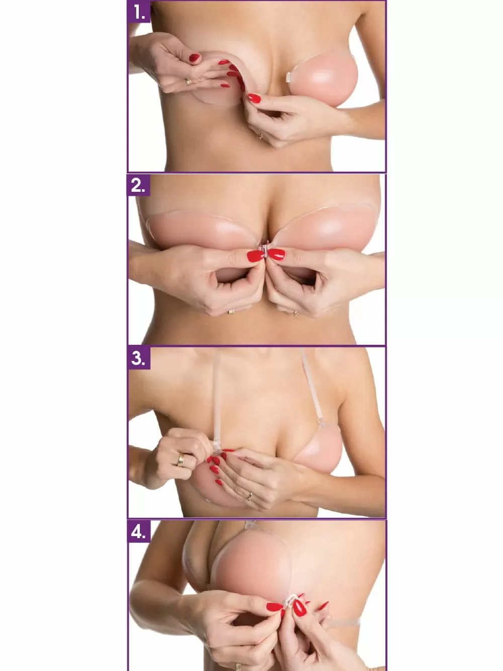 JULIMEX Αυτοκόλλητο Push Up Σουτιέν Σιλικόνης - Τιράντες Σιλικόνης 