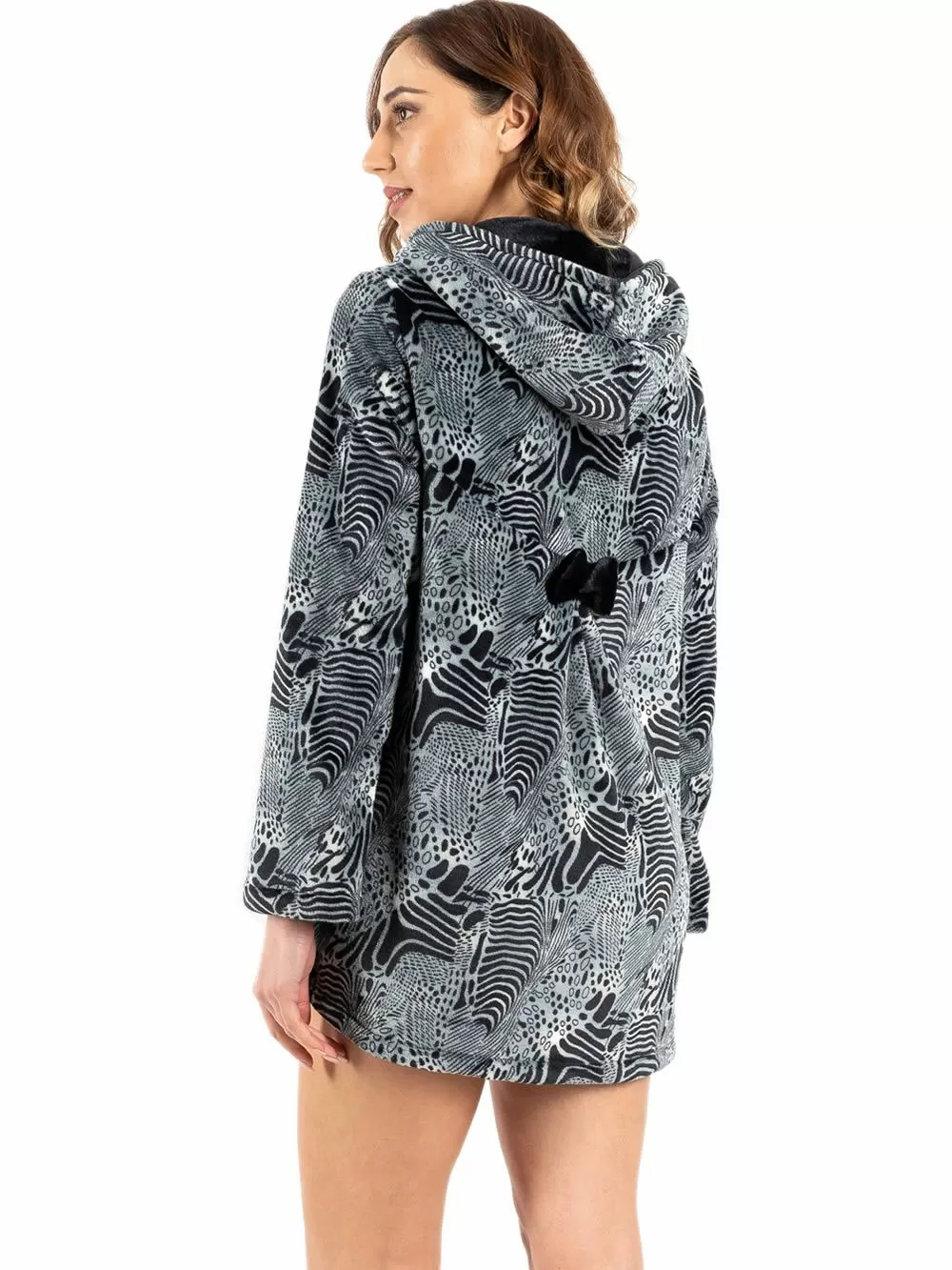 Ρόμπα Πολυτελείας KOYOTE B.N. - Ζεστό & Απαλό Fleece - Φιόγκος - Animal