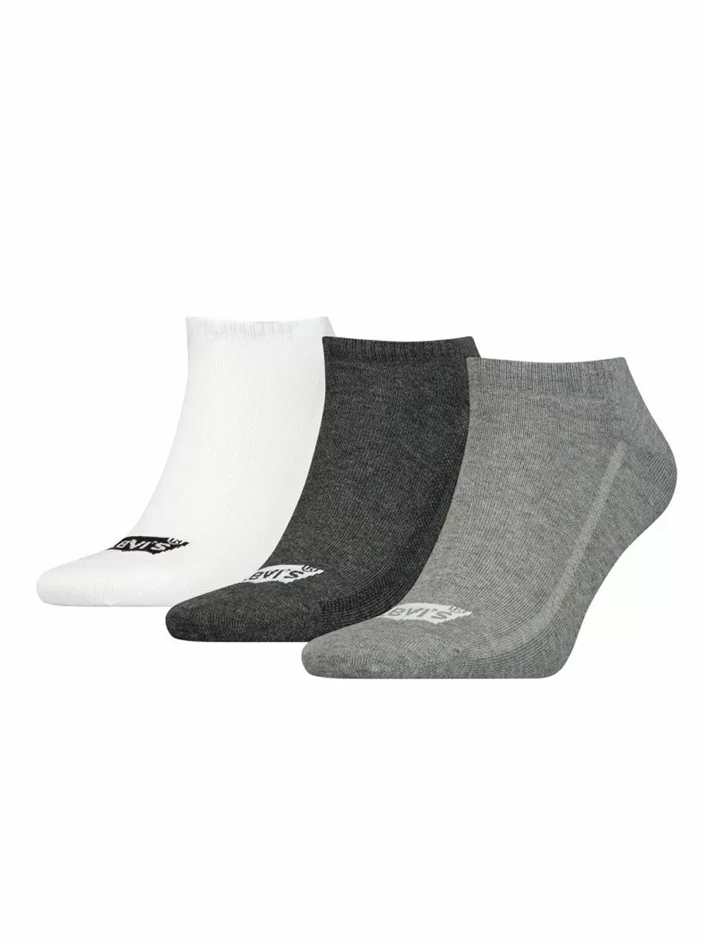 LEVI'S Ανδρικό Σοσόνι Batwing Logo - Grey Combo - Οργανικό ECO Βαμβάκι - 3 Ζευγάρια