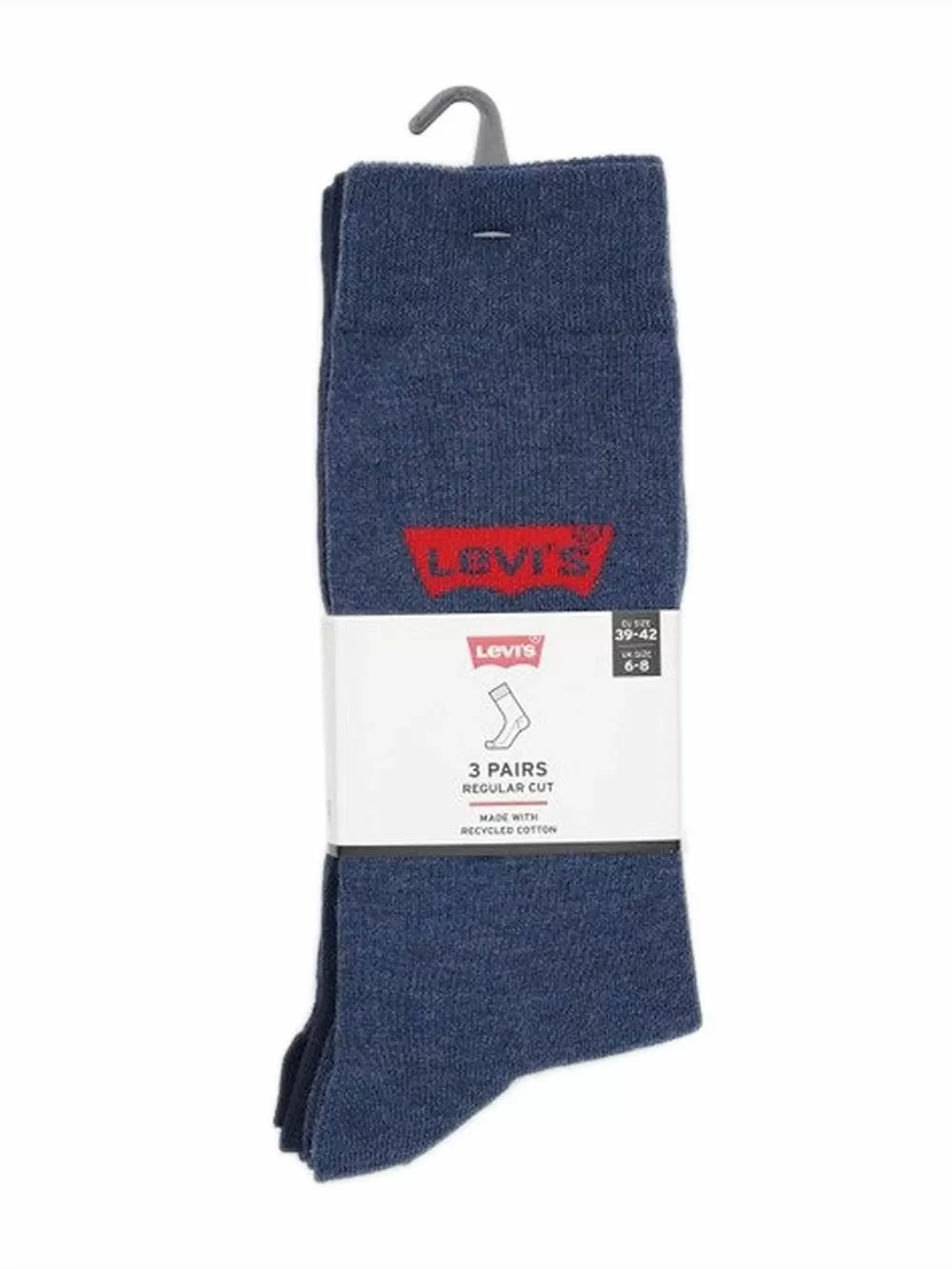 LEVIS Ανδρική Κάλτσα Αθλητική - Denim - Οργανικό ECO Βαμβάκι - 3 Ζευγάρια