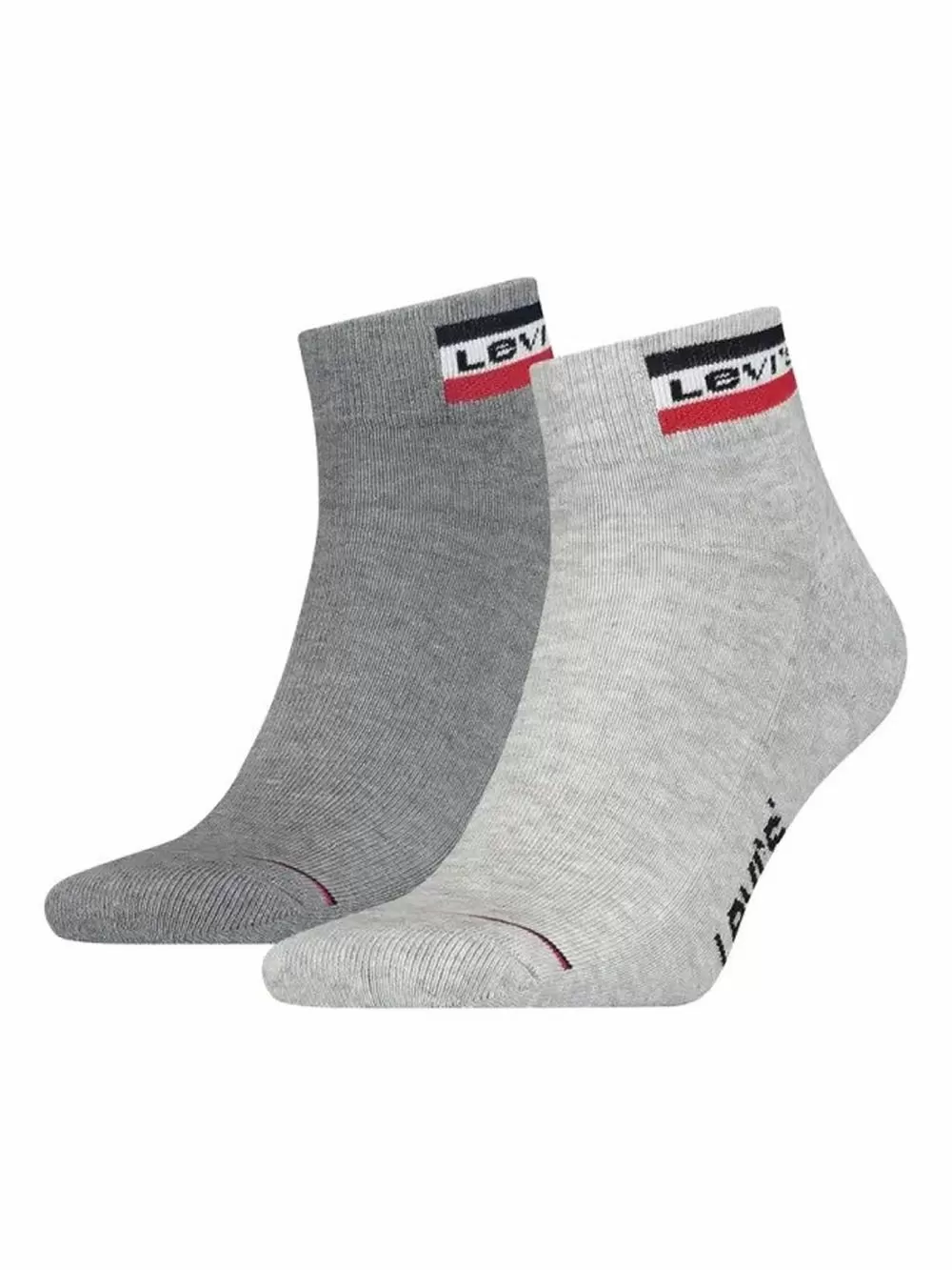 LEVI'S Ανδρική Κάλτσα Ημίκοντη Sportwear Logo - Grey Combo - 2 Ζευγάρια