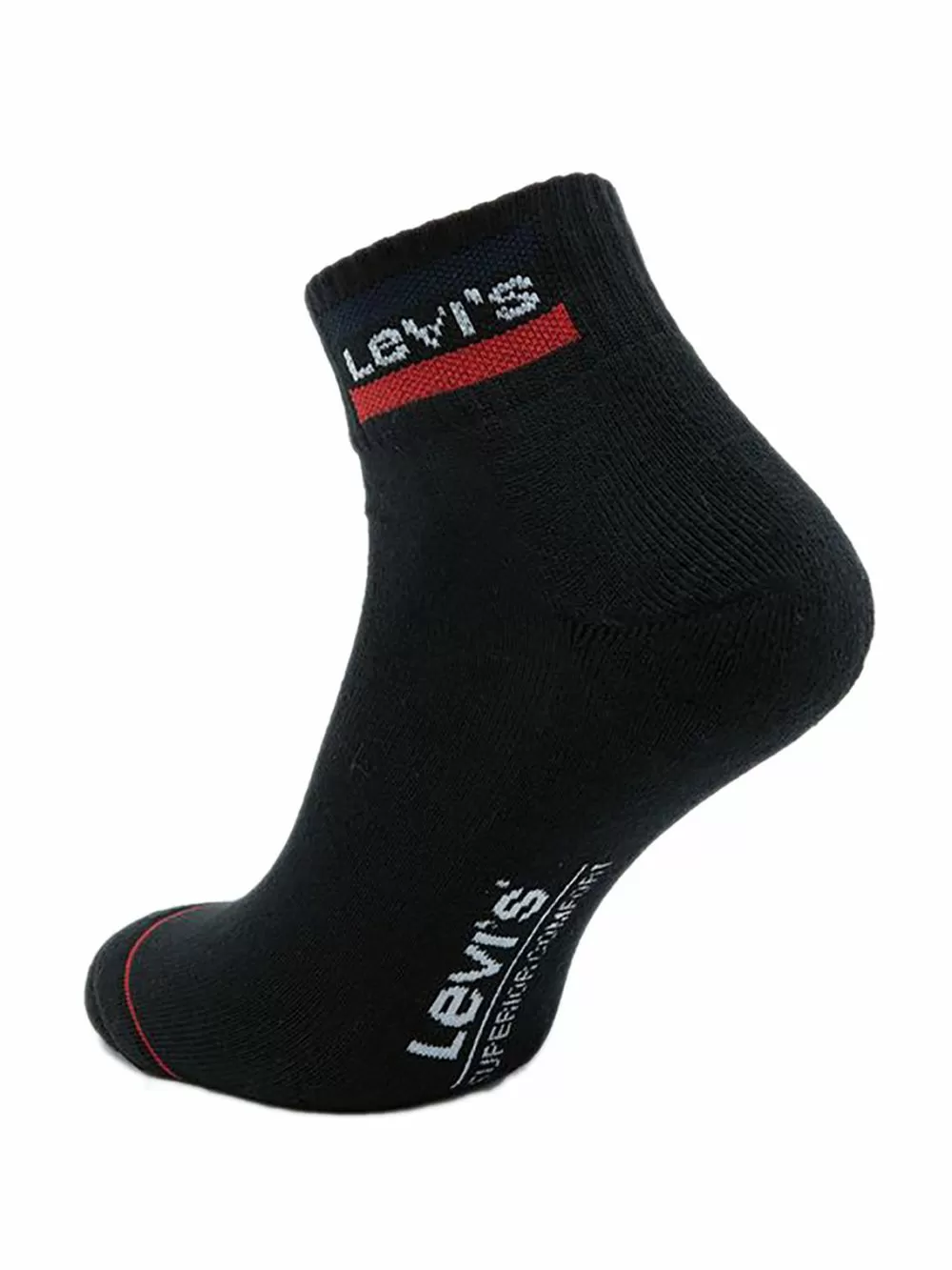 LEVI'S Ανδρική Κάλτσα Ημίκοντη Sportwear Logo - Mid Grey/Black - 2 Ζευγάρια