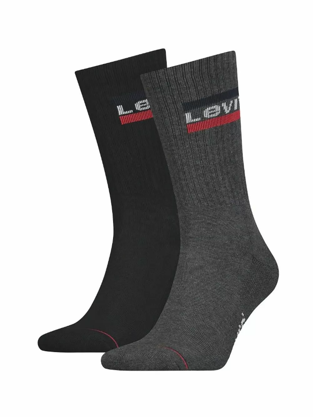 LEVI'S Ανδρική Κάλτσα Αθλητική - Mid Grey/Black - 2 Ζευγάρια