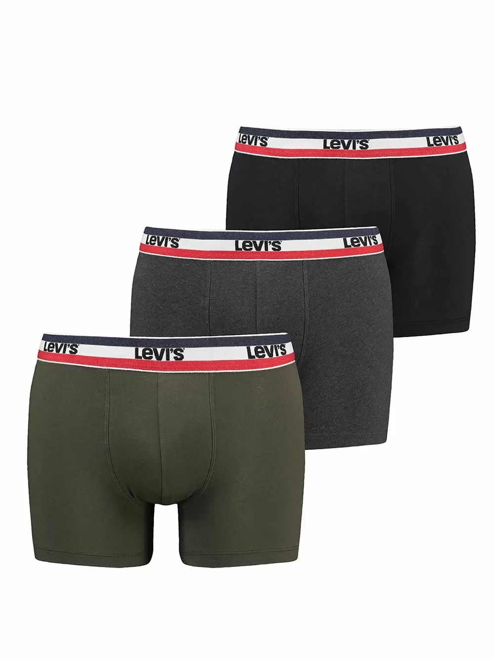LEVI'S Boxer Brief - Οργανικό Eco Βαμβάκι - Khaki - Πακέτο με 3