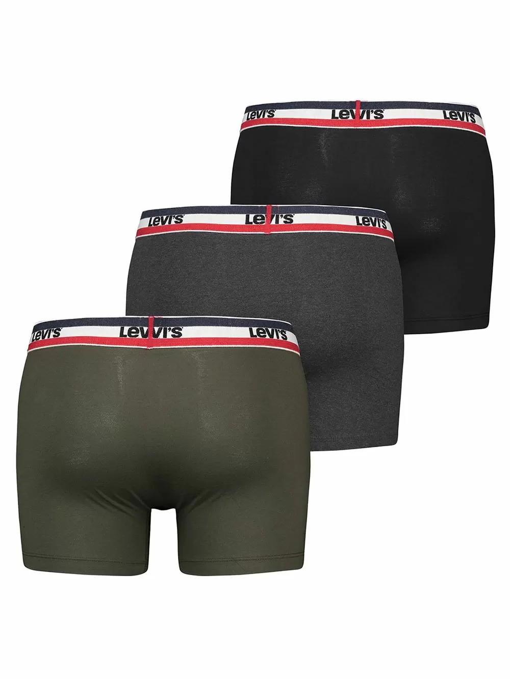 LEVI'S Boxer Brief - Οργανικό Eco Βαμβάκι - Khaki - Πακέτο με 3