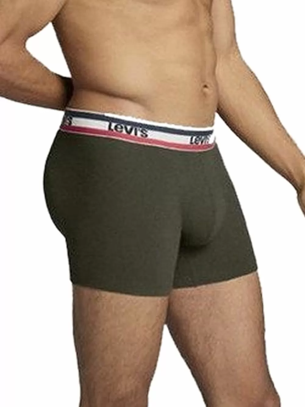 LEVI'S Boxer Brief - Οργανικό Eco Βαμβάκι - Khaki - Πακέτο με 3