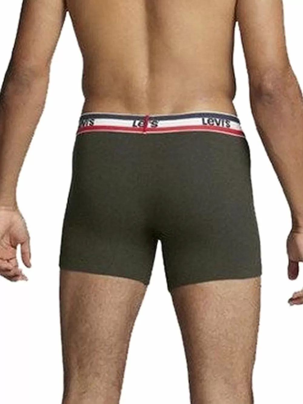 LEVI'S Boxer Brief - Οργανικό Eco Βαμβάκι - Khaki - Πακέτο με 3