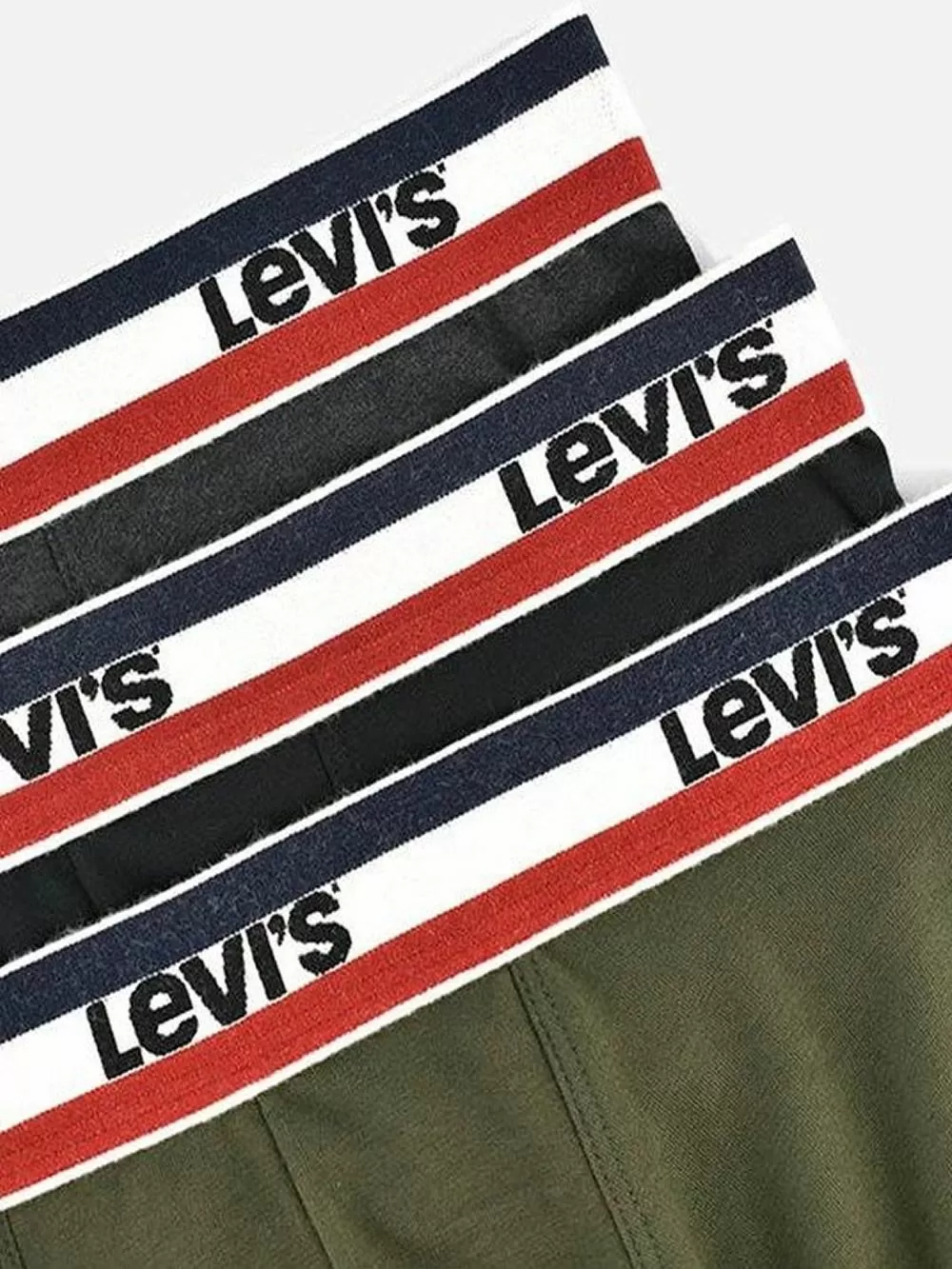 LEVI'S Boxer Brief - Οργανικό Eco Βαμβάκι - Khaki - Πακέτο με 3