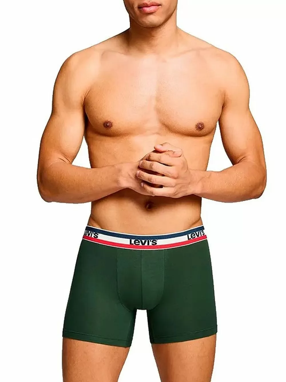 LEVIS Boxer Brief - Οργανικό Βαμβάκι - Red/Black/Green - Πακέτο με 3