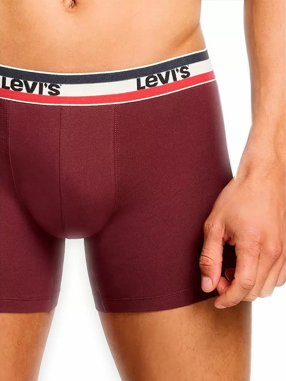 LEVIS Boxer Brief - Οργανικό Βαμβάκι - Red/Black/Green - Πακέτο με 3