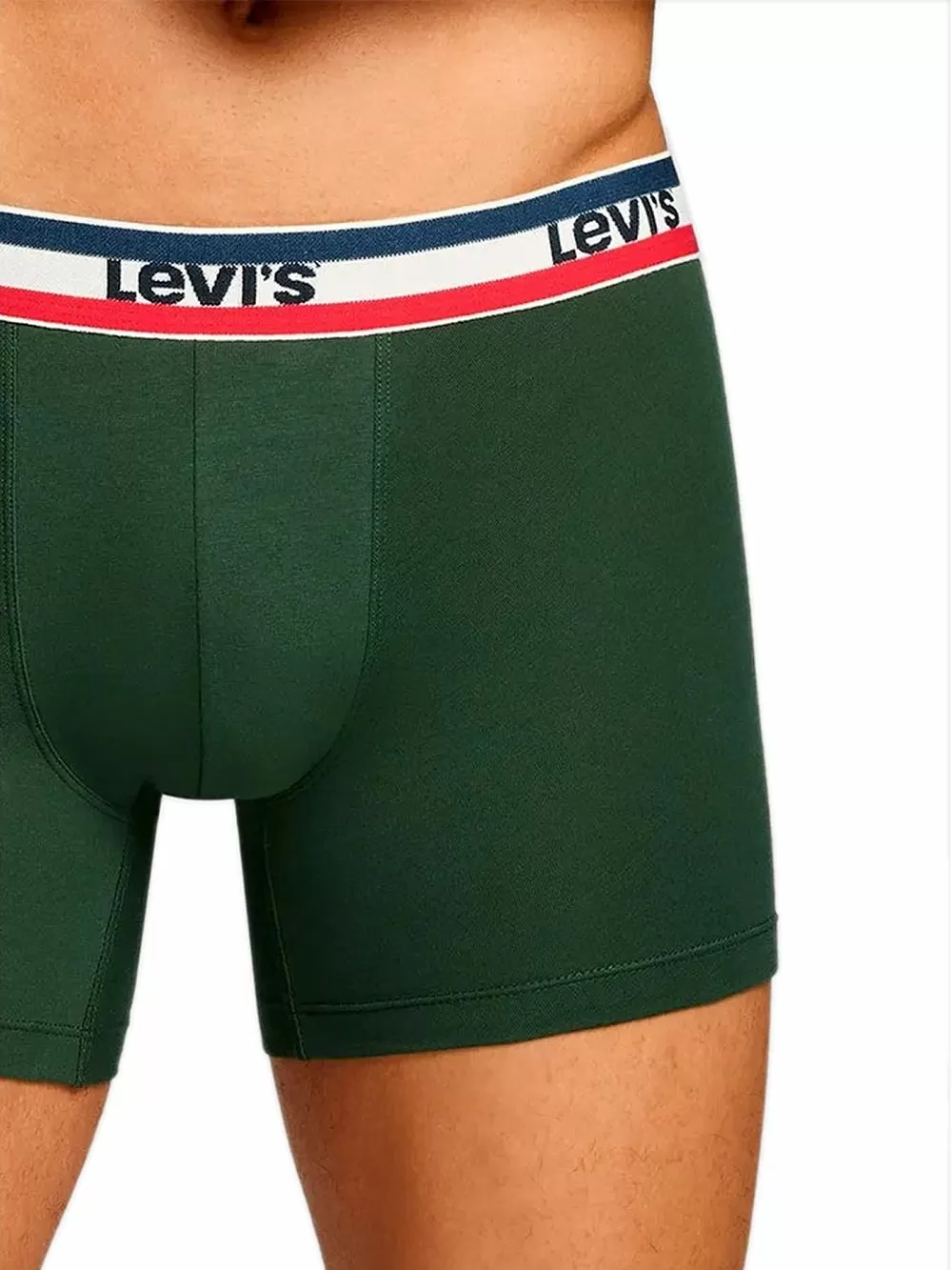 LEVIS Boxer Brief - Οργανικό Βαμβάκι - Red/Black/Green - Πακέτο με 3