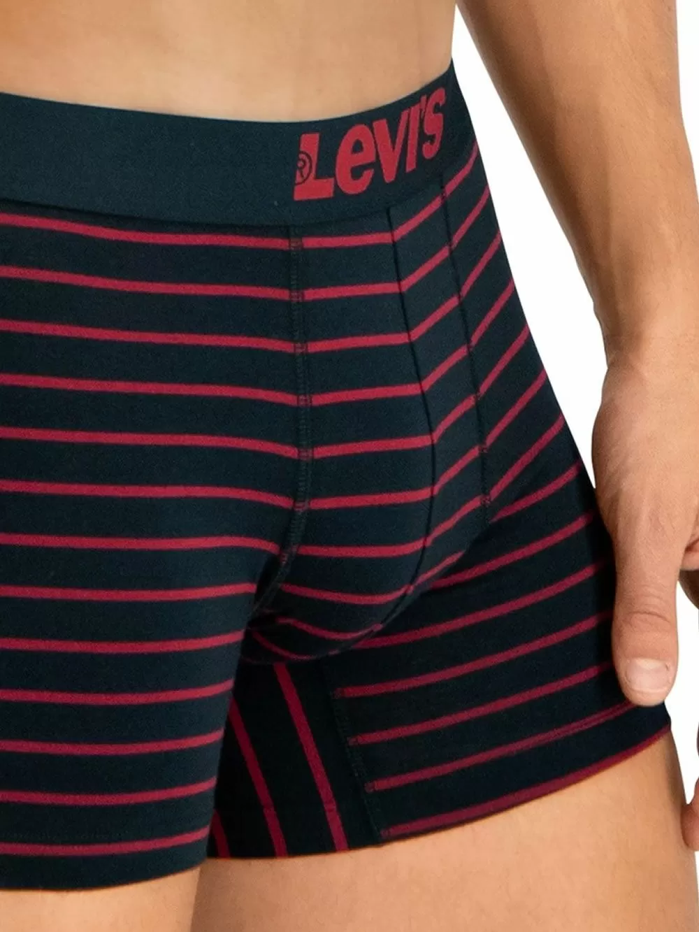 LEVIS Boxer Brief - Ελαστικό Βαμβάκι - Red/Black - Πακέτο με 2