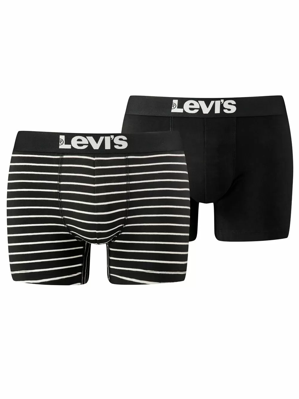 LEVI'S Boxer Brief - Ελαστικό Βαμβάκι - Jet Black - Πακέτο με 2 
