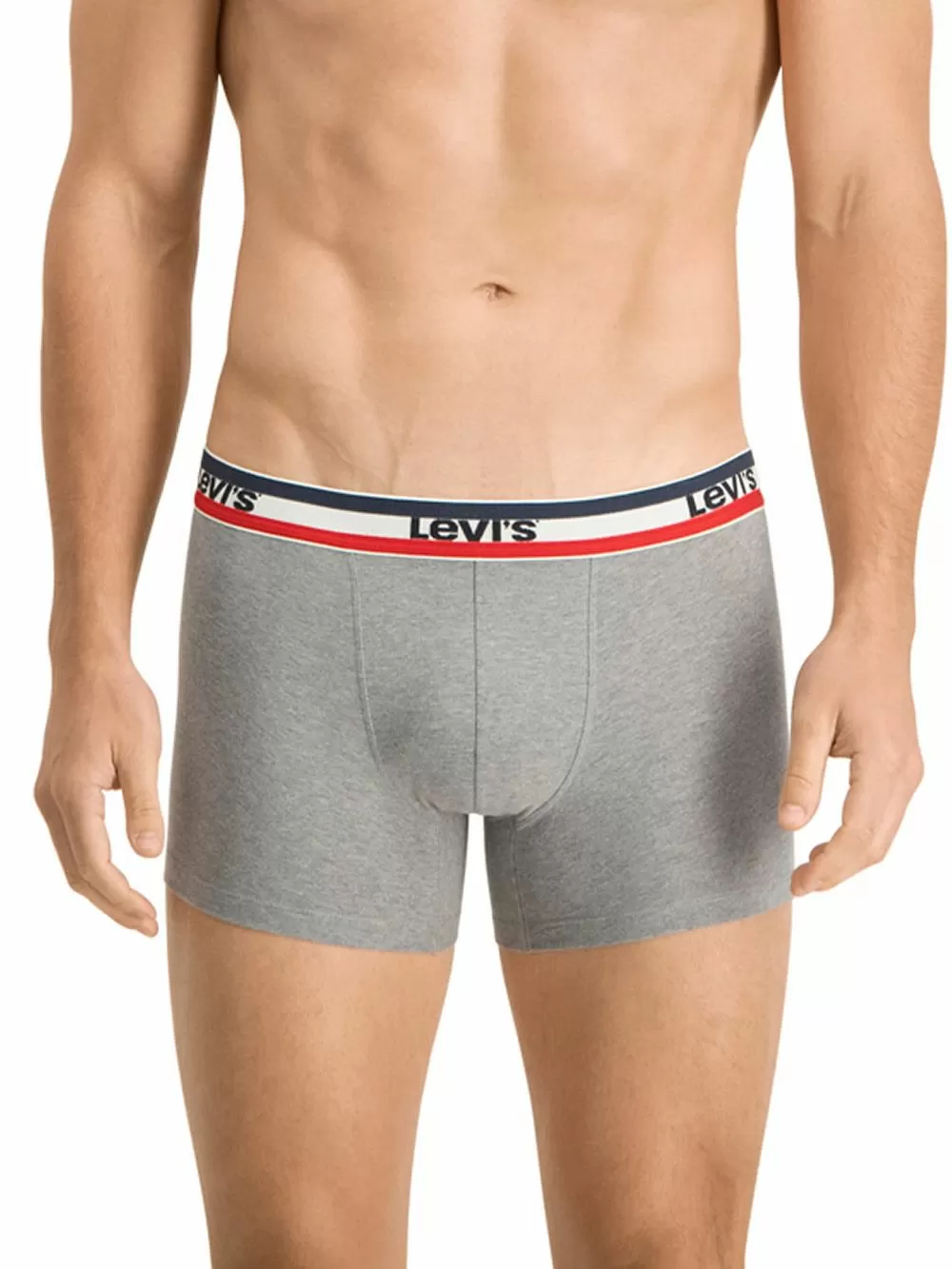 LEVI'S Boxer Brief Sportswear - Ελαστικό Βαμβάκι - Black/Grey Melange - Πακέτο με 3 