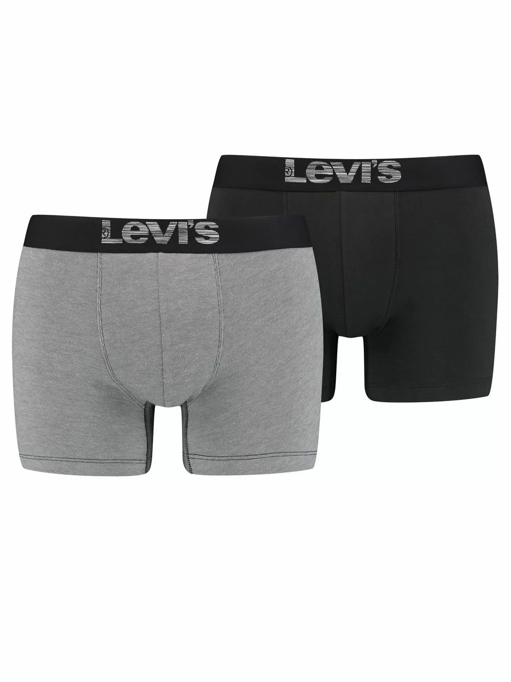LEVI'S Optical Illusion Boxer Brief - Οργανικό Eco Βαμβάκι - Grey/Black - Πακέτο με 2