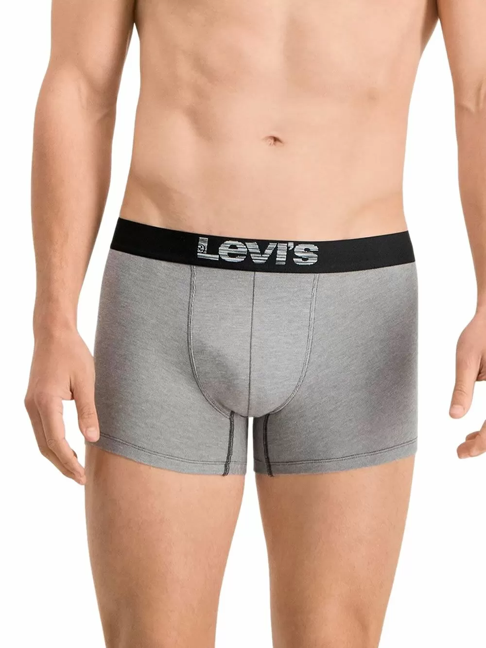LEVI'S Optical Illusion Boxer Brief - Οργανικό Eco Βαμβάκι - Grey/Black - Πακέτο με 2
