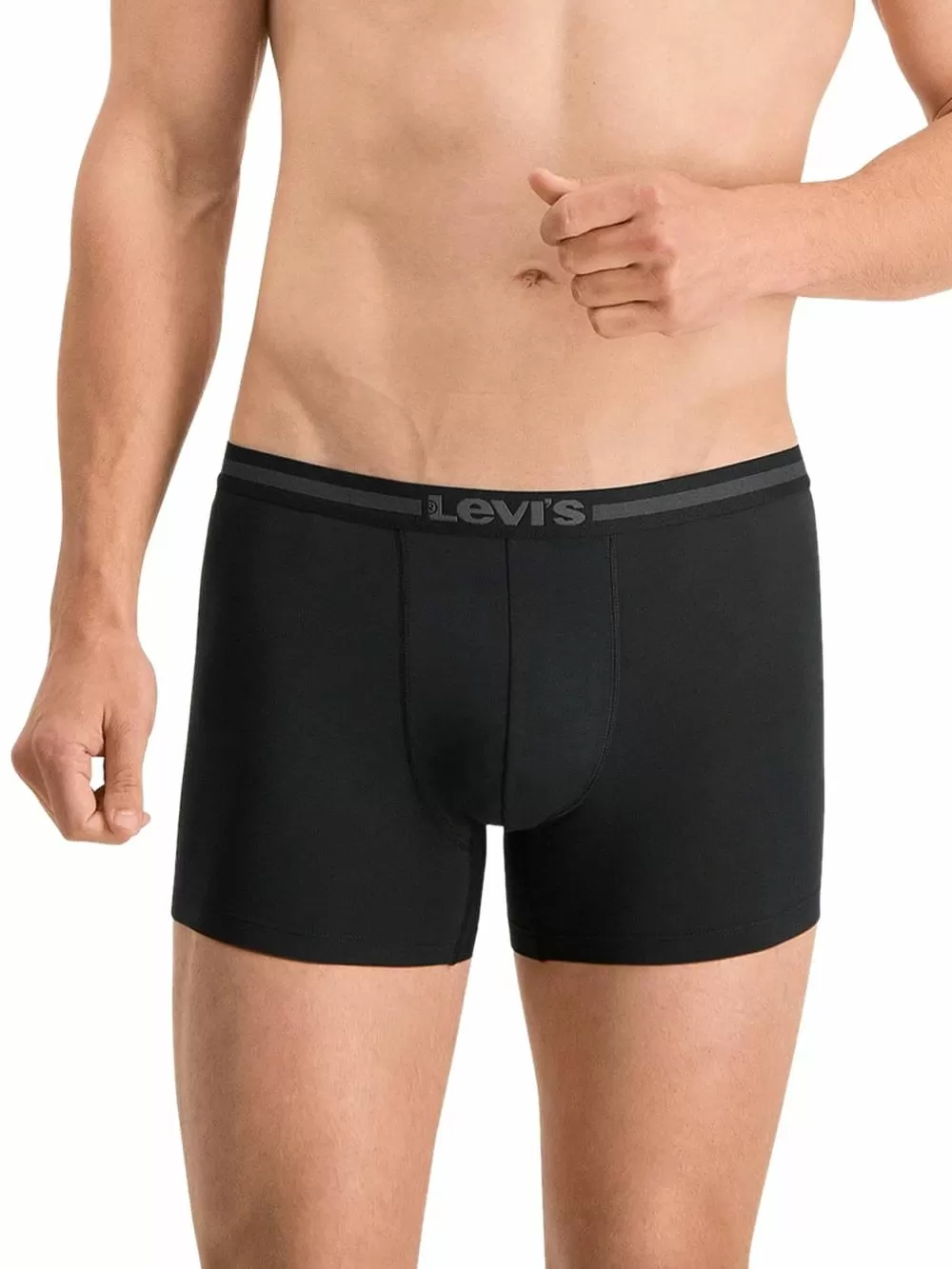 LEVIS Boxer Brief - Super Απαλό Tencel Bamboo - Jet Black - Πακέτο με 2