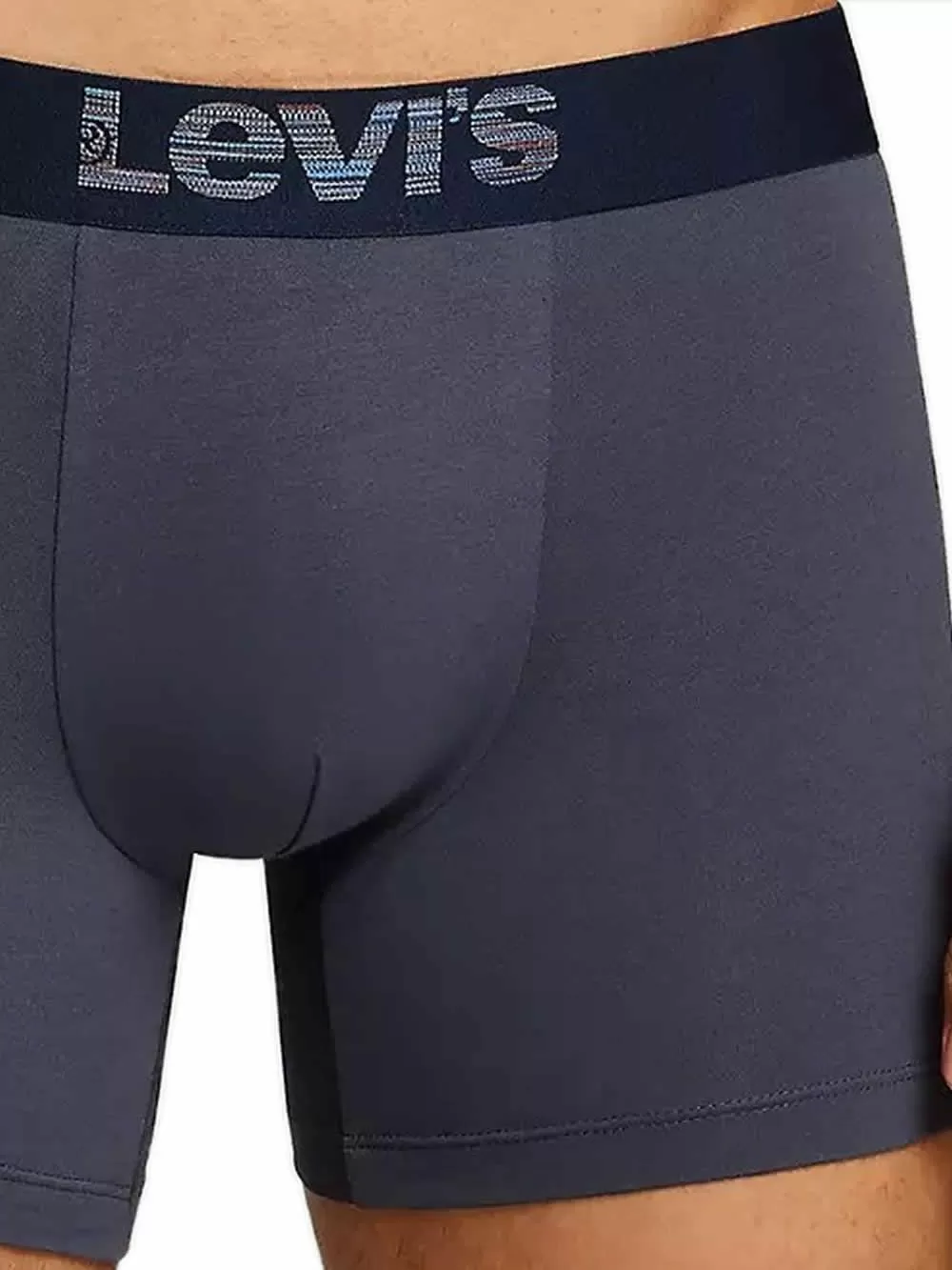 LEVIS Optical Illusion Boxer Brief - Οργανικό Eco Βαμβάκι - Blue/Brown - Πακέτο με 2