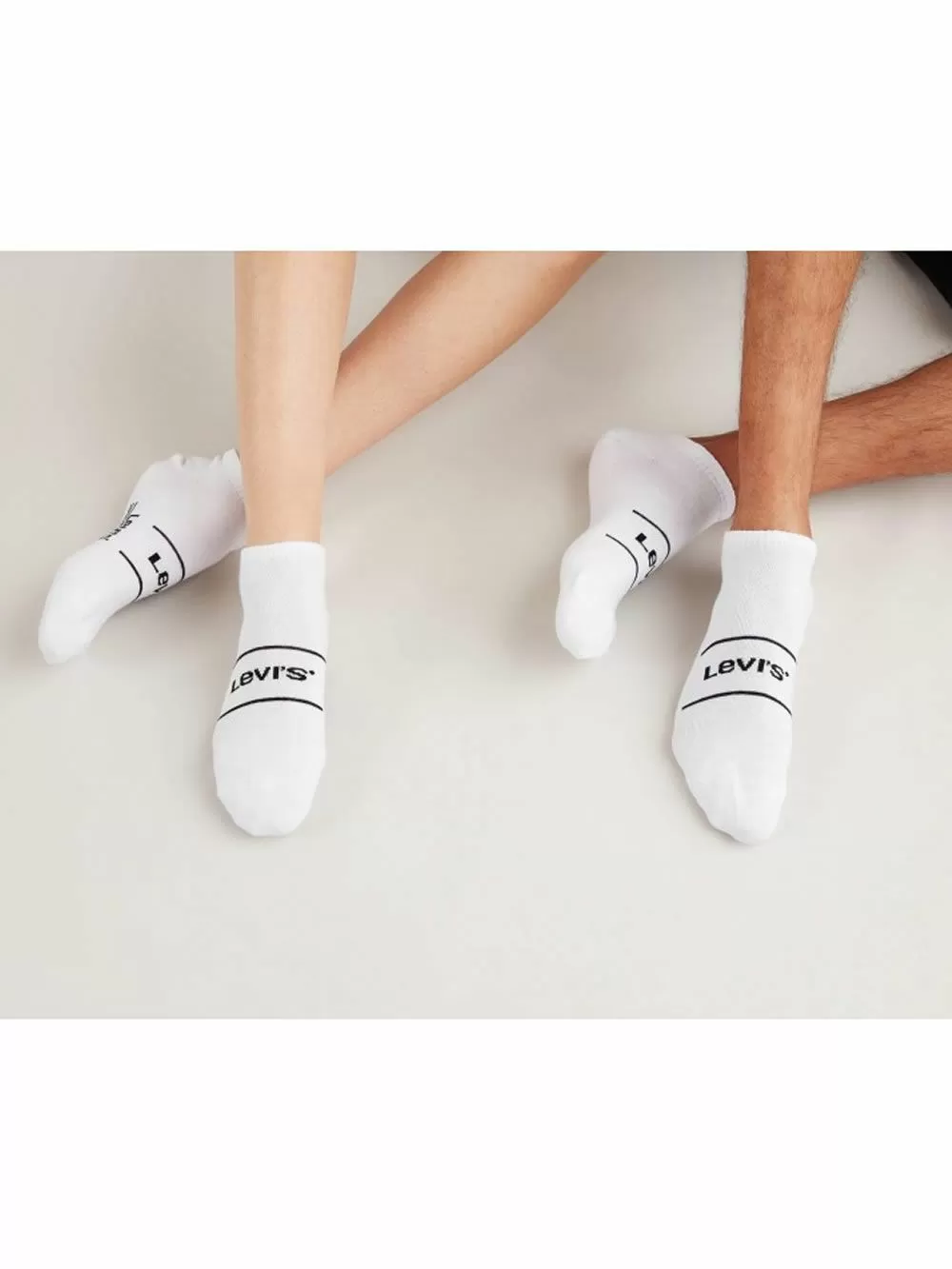 LEVIS Unisex Αθλητικό Σοσόνι - White - Super Απαλό Βαμβάκι - 2 Ζευγάρια 