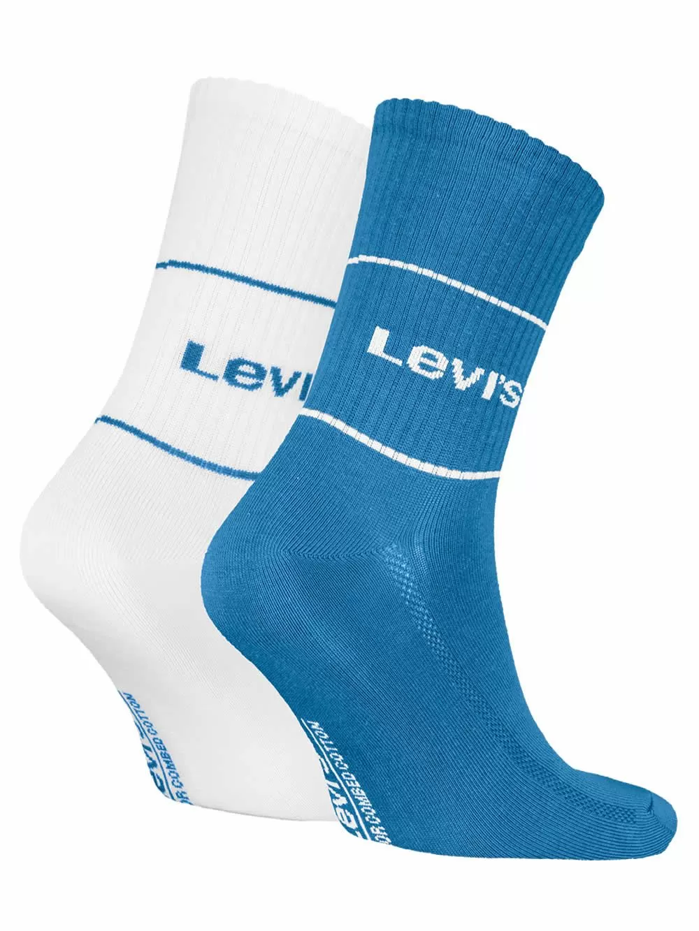 LEVIS Ανδρική Κάλτσα Αθλητική Logo - Blue/White - 2 Ζευγάρια